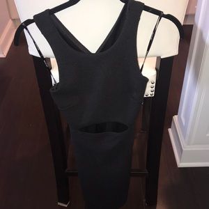 Black dress with cut outs